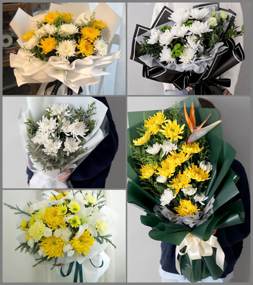 江苏淮安涟水县梁岔镇白事花束代送